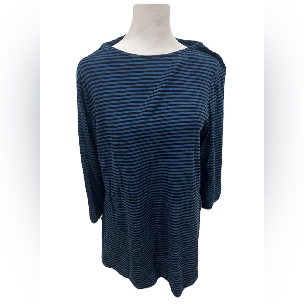 CHICOS Striped Supima Cotton Tunic, Like New